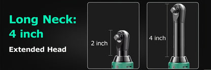 Power Tools KIMO 12V 3/8 Inch Cordless Ratchet Wrench with 40 ft-lb Torque, 400 RPM and Socket Set
