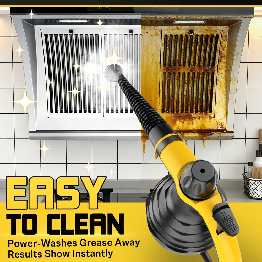 Steam Cleaner 11-in-1 Corded Handheld Kit with Long Hose, Detail Brushes and Window Cleaning Attachment