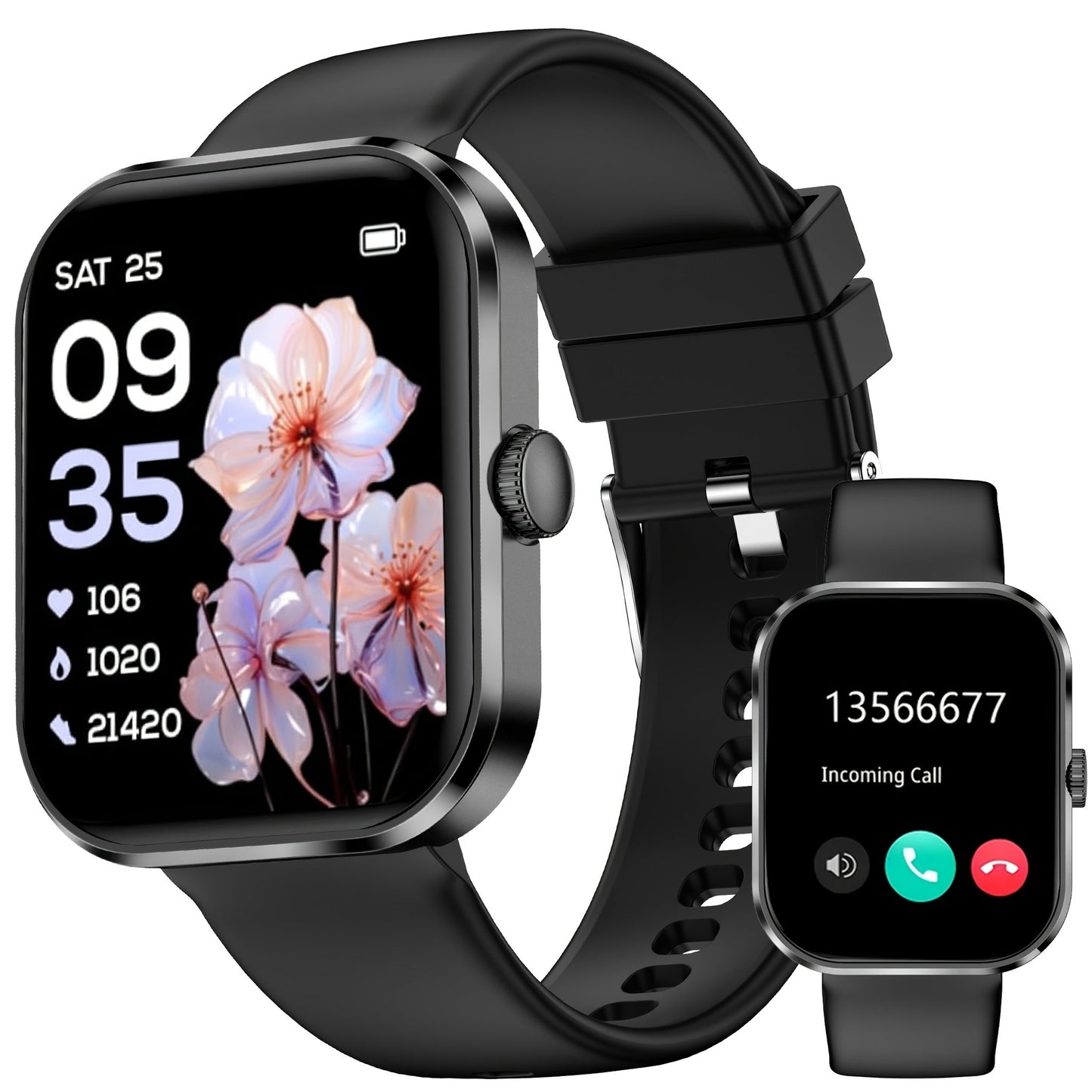 Smartwatch with Bluetooth Calling 1.91" AMOLED HD Touch Screen, Voice Assistant, Music Playback, Built-in Mic & Speaker, Multi-Sport Fitness Tracker – iPhone & Android Compatible