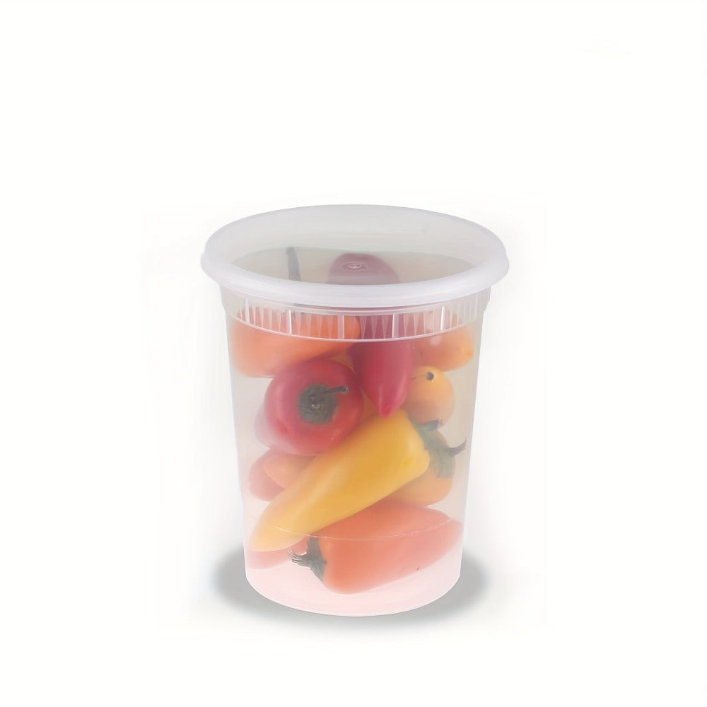 Food Storage Containers 48-Set 32 oz PP Cup and Lid Pack for Microwave Reheating, Freezer and Top-Rack Dishwasher Use