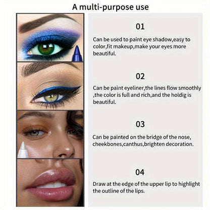water-resistant Eyeliner Pencil Set 12 Colors with Sharpener extended-wear Multicolor Eye Liner Kit for Daily Wear Stage Cosplay Festival