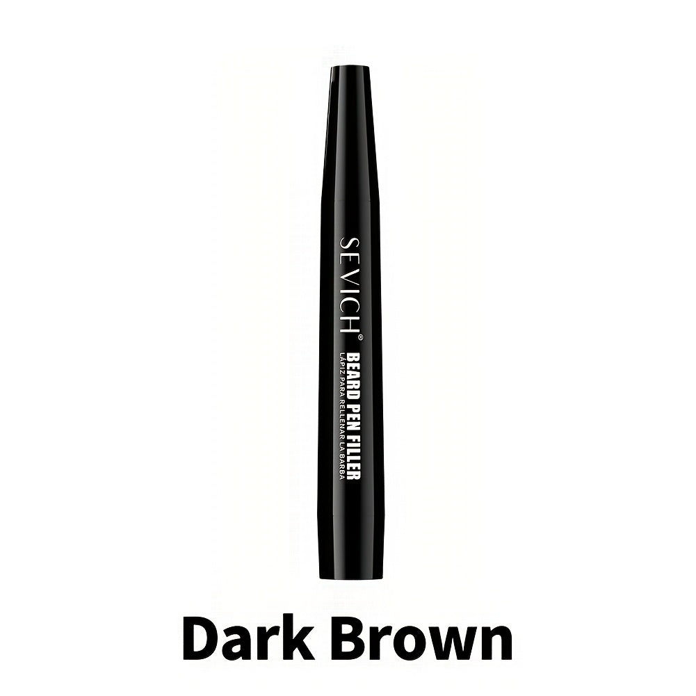 Beard Filler Pencil with Brush — Waterproof Long-Lasting Beard Pencil for Fuller Thicker Beard | Fills Sparse Patchy Beard & Mustache | Men's Grooming Tool | Black & Dark Brown | 1pc or 2pcs