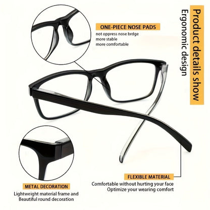 Reading Glasses – Twelve-Pair Blue-Light Reader Bulk Set with Anti-Glare Lens Feature for Home and Office