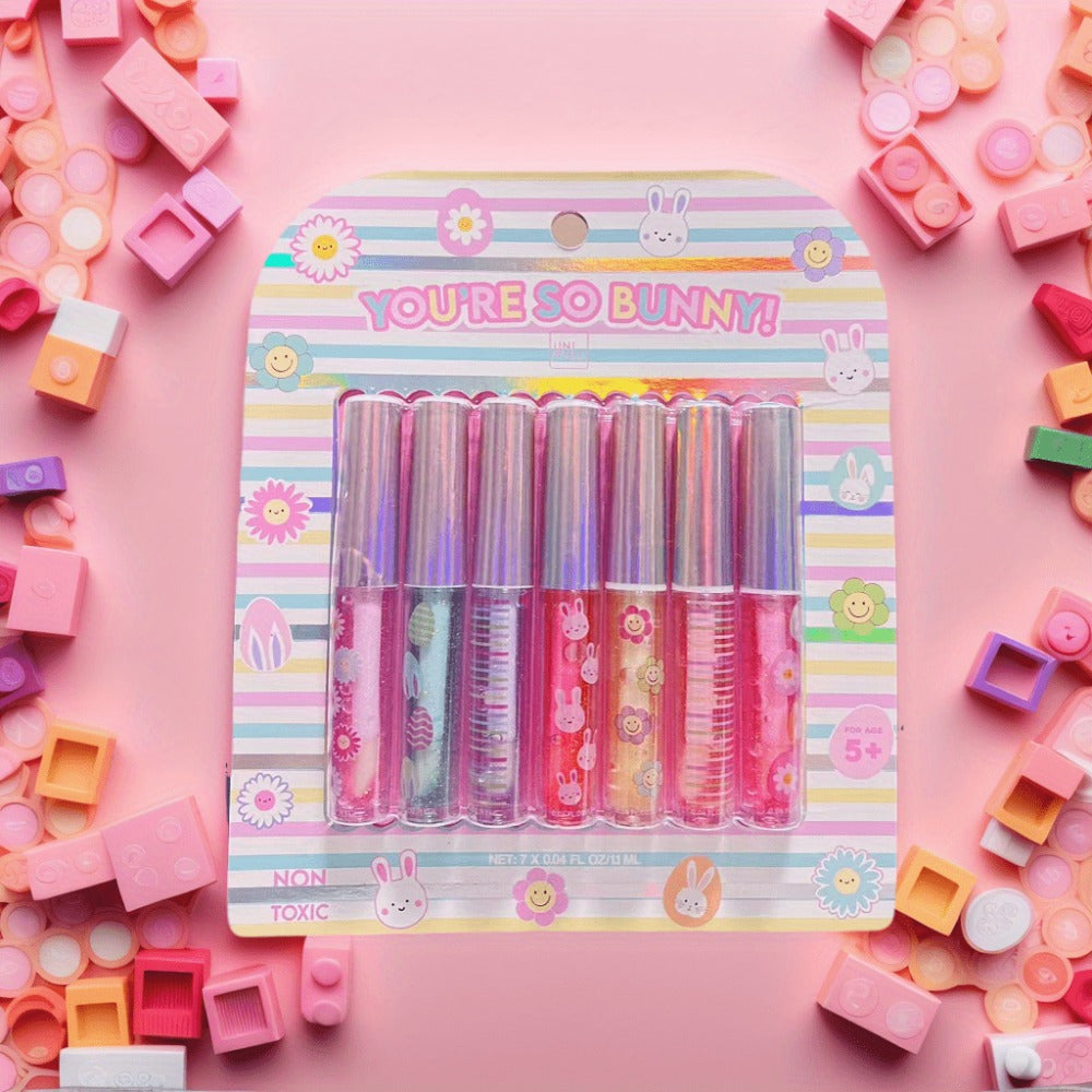 Lip Balm 7-Flavor Mini Gift Box with 0.04oz Twist-Up Tubes and Colorful Display Box Packaging