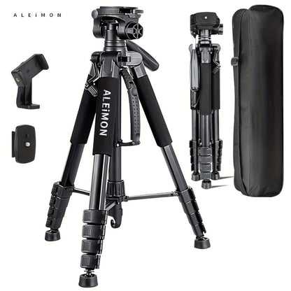 Aluminum Tripod 74 Inch Red 3-Section, ALEiMON 188cm Adjustable Camera Stand with Tote Bag for DSLR