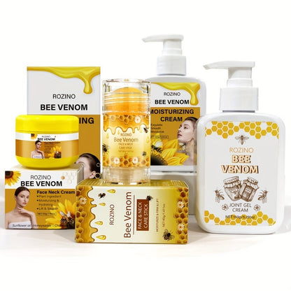 4-Piece ROZINO Bee-Themed Skincare Gift Set with Face and Body Containers in 40g, 50g and 150g Sizes