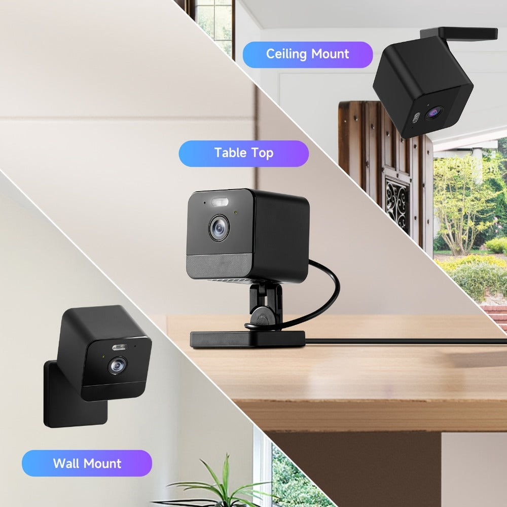 Indoor Security Camera 4-Pack Dual Band WiFi – Full Color Night Vision, Motion Detection Alerts, Two-Way Audio, Built-In Siren, Baby & Pet Monitor, 256GB SD & Cloud Storage for Home