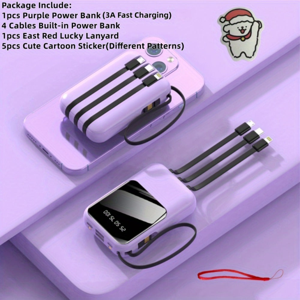 Power Bank 10000mAh Compact with Cable Set, 5W/15W/22.5W Variants, LED Light and Digital Display