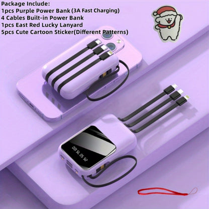 Power Bank 10000mAh Compact with Cable Set, 5W/15W/22.5W Variants, LED Light and Digital Display