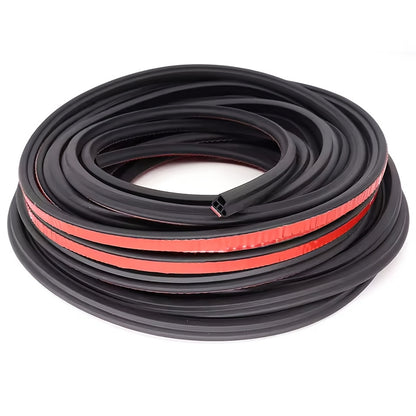 Car Door Seal Strip - 16.73ft Universal Self-Adhesive Rubber Weatherstrip for Noise Reduction & Sound Insulation, Fits Cars, Trucks, SUVs & RVs