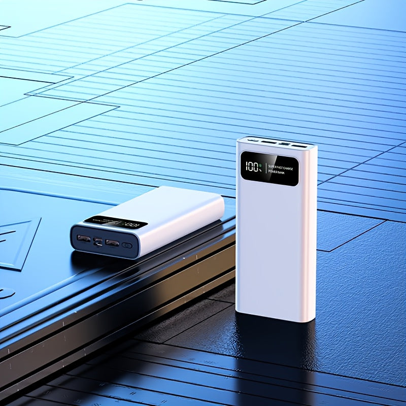 30000mAh Portable Charger with Bidirectional Fast Charging Dual USB & USB-C Power Bank High Capacity Battery Pack for iPhone Android Samsung Tablet Travel Outdoor Emergency