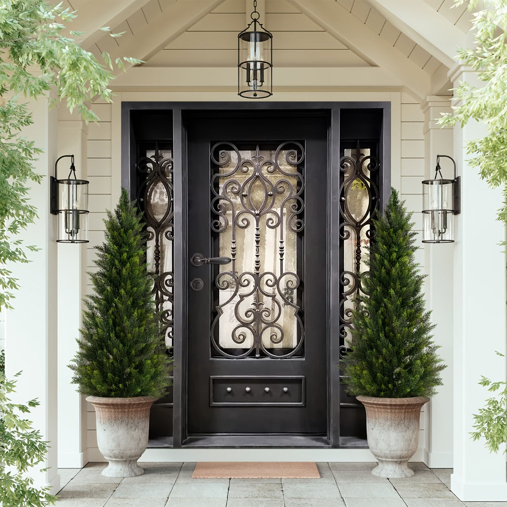 Artificial Cedar Topiary Trees in 2 or 3 Foot Heights with One- or Two-Piece Pack Checkouts
