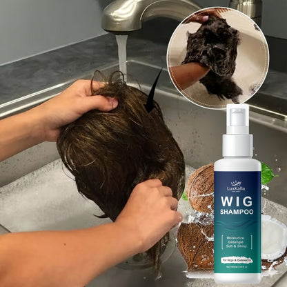 Synthetic Hair Shampoo 2-in-1 Deep Cleansing Revitalizing Moisturizing Detangling | Soak & Rinse Formula for Wigs Hair Extensions Braids | 2-Pack Value Set