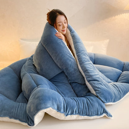 Reversible Sherpa Fleece Comforter Set in 40 Size and Color Options for Twin XL, Full, Queen or King Beds