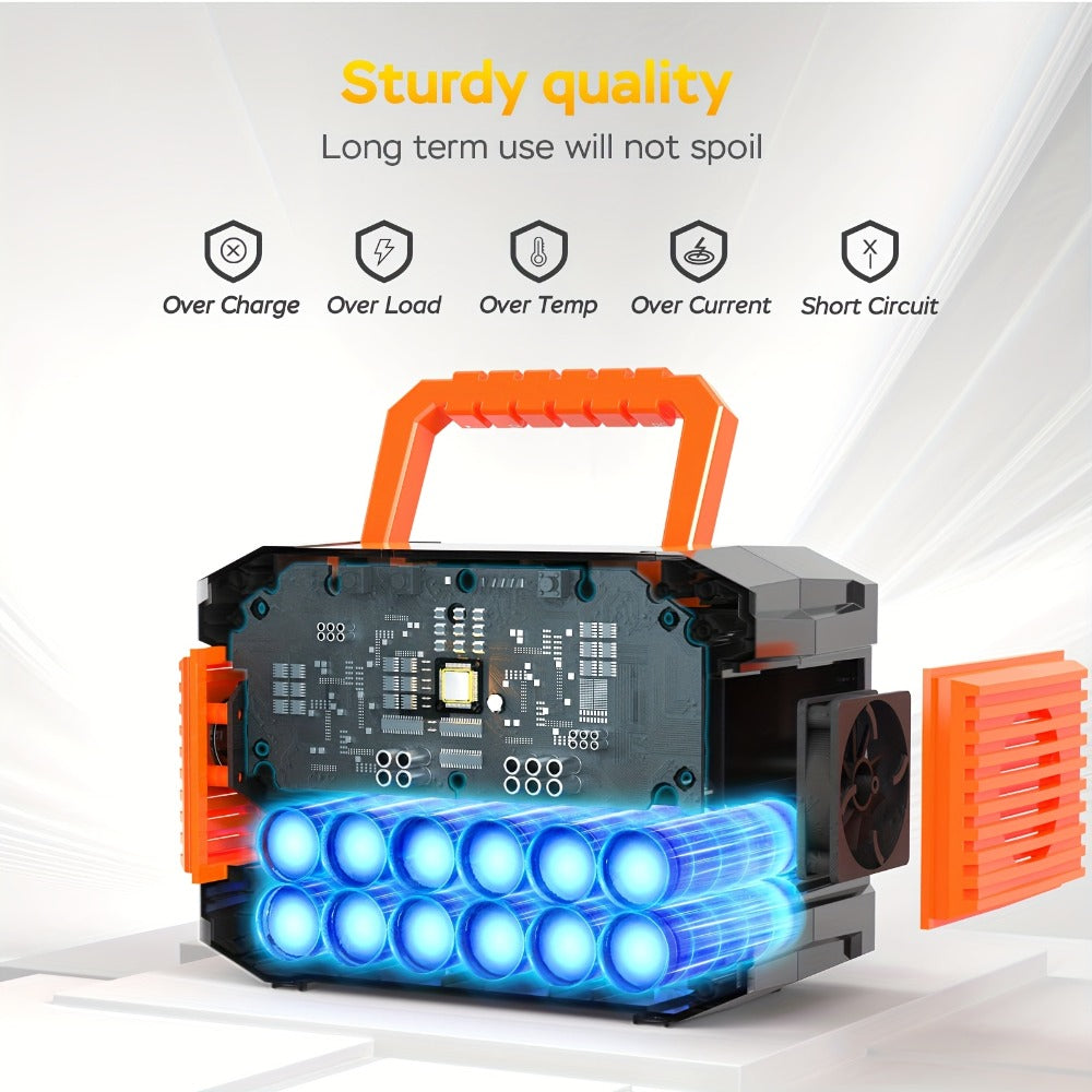Solar Generator Portable Power Station 88.8Wh 111Wh 237Wh with Foldable Solar Panel, 100W Pure Sine Wave AC Output USB-C PD USB QC3.0 DC LED Emergency Light for Camping RV Hiking & Home Backup Power