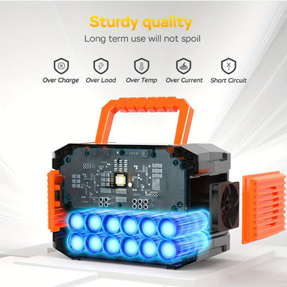 Solar Generator Portable Power Station 88.8Wh 111Wh 237Wh with Foldable Solar Panel, 100W Pure Sine Wave AC Output USB-C PD USB QC3.0 DC LED Emergency Light for Camping RV Hiking & Home Backup Power
