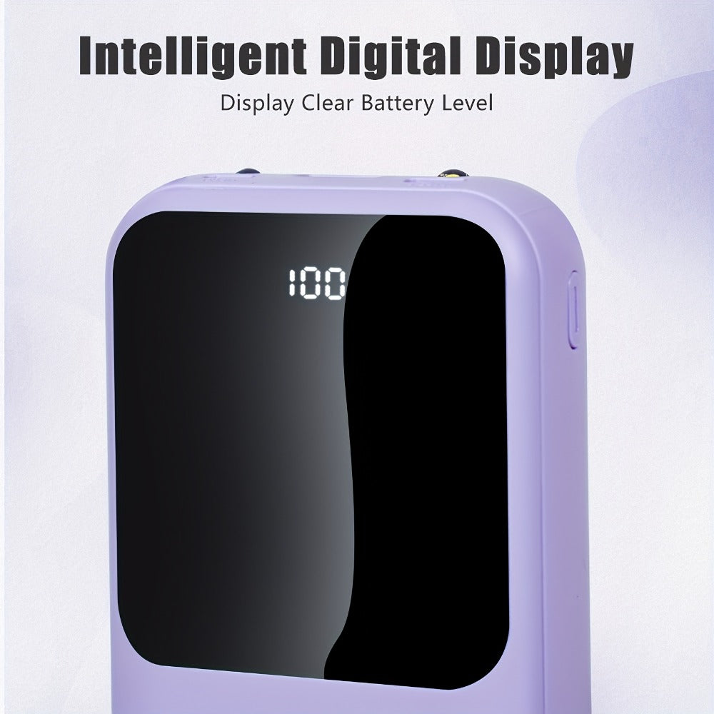 Power Bank 10000mAh Compact with Cable Set, 5W/15W/22.5W Variants, LED Light and Digital Display