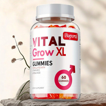 Dietary Supplement Gummies with Buporai Label, Apple Cider Vinegar, Mineral Blend and 60 Count