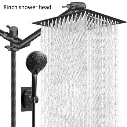 Rainfall and Handheld Shower Combo Sets with 8, 10 or 12-Inch Head Options in Chrome or Black