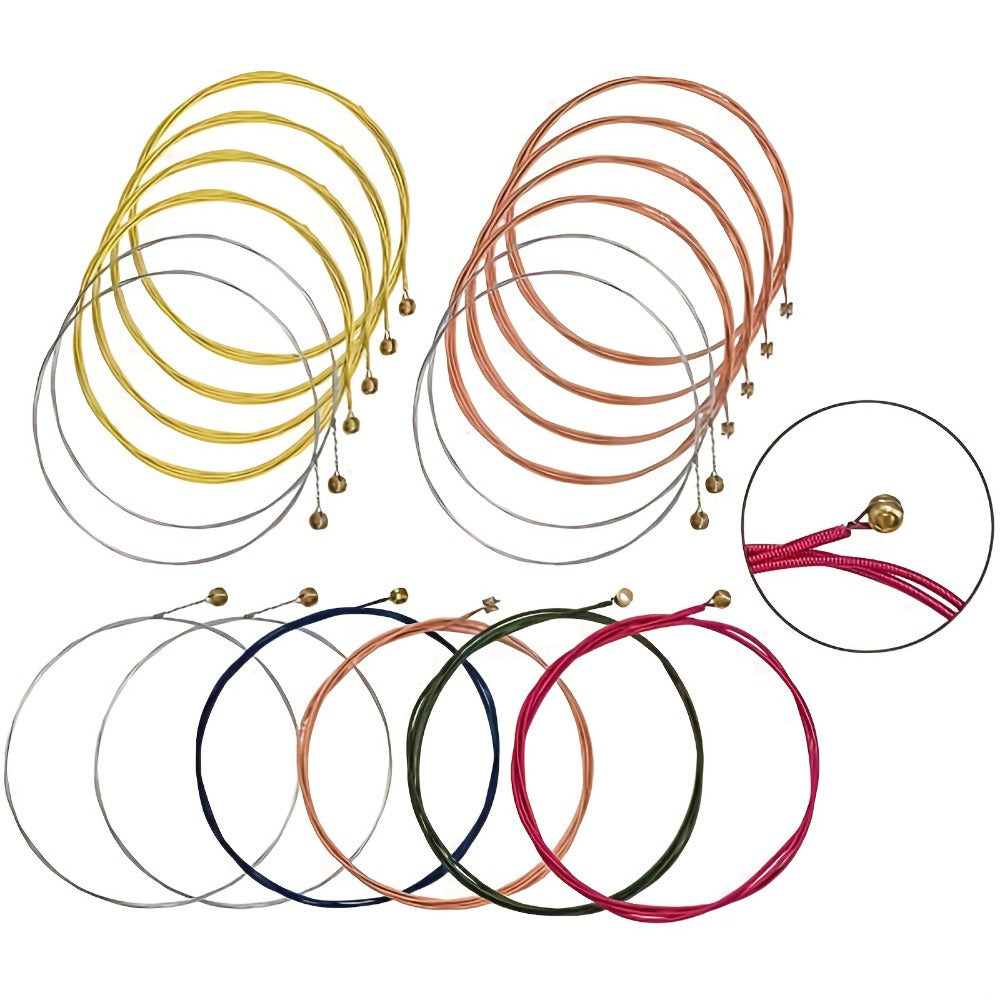 60pcs Acoustic Guitar Accessories Kit Including Guitar Strings, Tuner, Capo, 3-in-1 Restring Tool, Pick Holder, Bridge Pins, Nuts & Saddles, Finger Protector, Finger Picks, Fretboard Stickers detail image - detail view 5