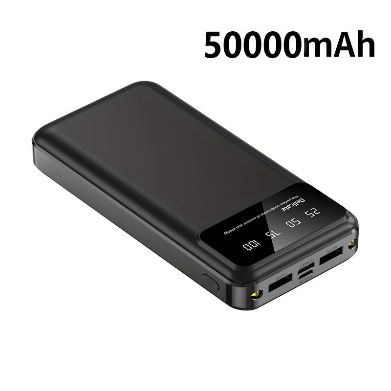Power Bank 50000mAh with Dual USB Ports, Digital Battery Display and Three Color Options for Travel