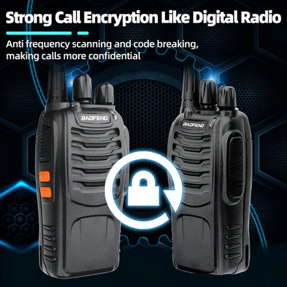 Baofeng Long Range Walkie Talkies for Adults with Earpieces 16 Channel Rechargeable Two Way Radio VOX Flashlight for Camping Hiking Skiing Cruise Family Adventure Available in 1 2 4 6 8 10 Pack