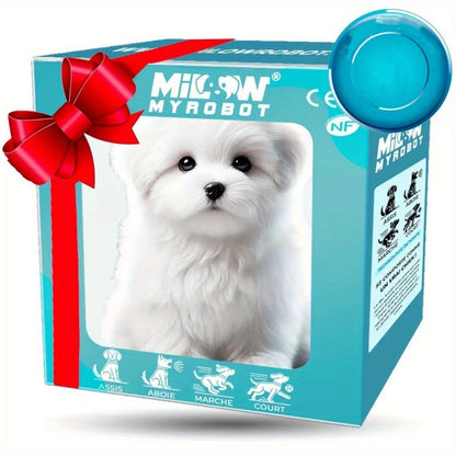 Simulation Puppy Robot Electric Interactive Dog Toy – Auto Walking, Barking & Tail Wagging, Plush Biomimetic Pet with Dog Bone Accessory, Birthday Christmas New Year Gift for Kids Girls Boys