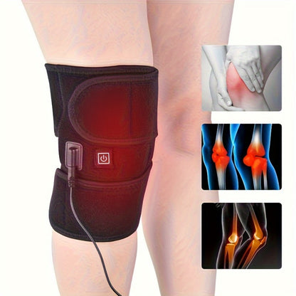 Knee Massager with Heat USB Electric Heating Pad Wrap Knee Pain Relief Massage Device for Arthritis Joint Stiffness Men Women Gift