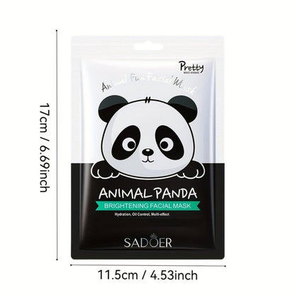 SADOER Animal-Print Sheet Mask 12-Pack with Two Each of Six Illustrated Facial Designs in Individual Pouches