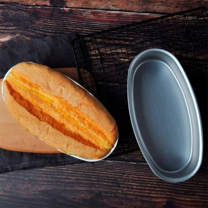 Two-Piece Nonstick Oval Aluminum Bread Pan Set for Loaves, Cakes, Cheesecake and Oven Baking