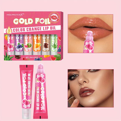 pH Color Changing Lip Balm Set 6pcs 6 Fragrances — Deep Moisturizing Brightening Glossy Tinted Lip Care, 0.51oz Each, Valentine's Day Birthday Holiday Beauty Gift Set for Women & Teens