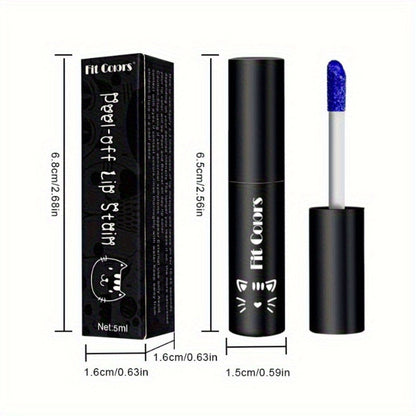 Lip Gloss Set by Fit Colors with 3 Bold Blue Matte Lip Colors and Two Retained Set Options