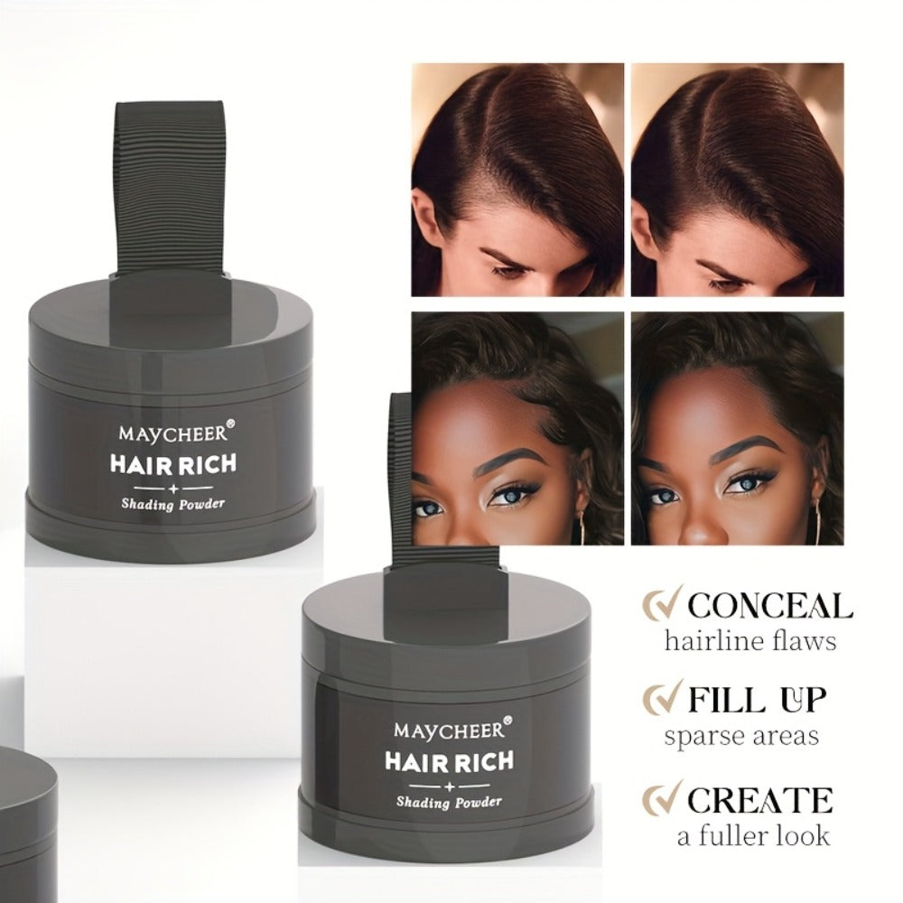 Beard Touch-Up Powder for Men - Instant Gray Coverage Beard Filler for Sparse Patchy Beard Eyebrows Hairline Temples Natural Finish Skin Friendly Long Lasting 5 Colors Available