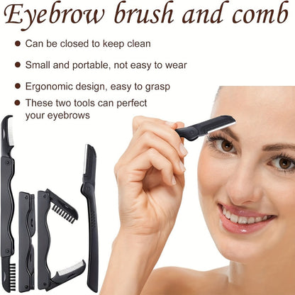 Sixty-Eight-Piece Makeup Tool Set with Black Brushes, Eyelash Accessories, Wash Bowl and Carry Bag