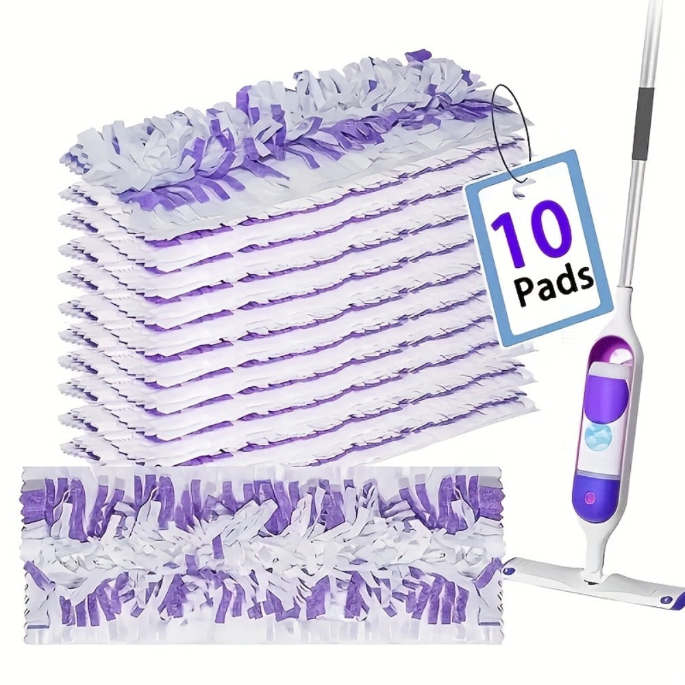 Forty-Piece PowerMop-Style Disposable Refill Pad Pack with Purple Strips and Adhesive Backing
