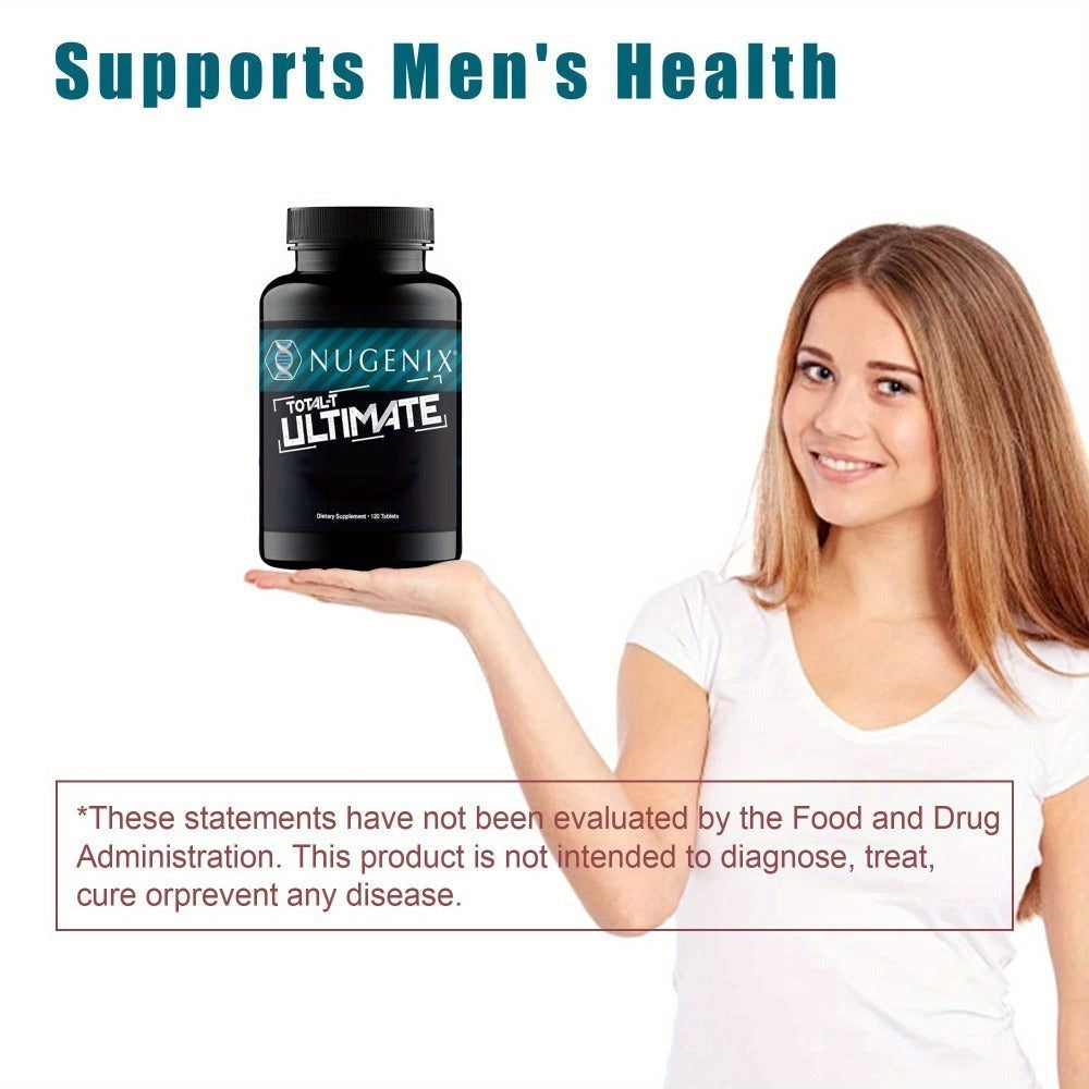 Testosterone Support Supplement with D-Aspartic Acid, Horny Goat Weed, Tribulus & Maca – Mood, Muscle Health & Vitality Booster for Men, 2 Bottle Bundle