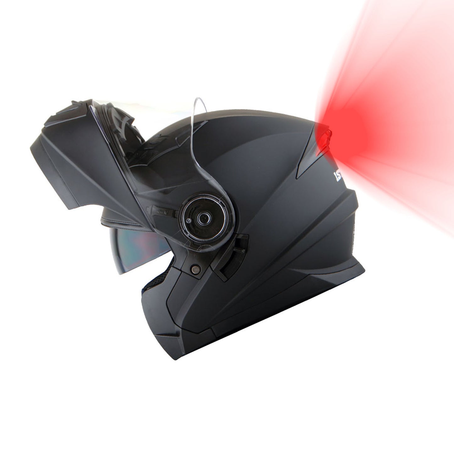 Motorcycle Modular Full Face Helmet Flip Up Dual Visor Sun Shield with Optional LED Tail Light 3 Modes Removable Washable Interior, Multiple Colors S M L XL — Modular901