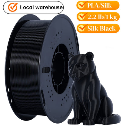 High Gloss PLA Filament 1.75mm 1kg Low Warping – Black White Dual Tri Rainbow Multicolor 3D Printer Filament ±0.02mm | Shiny PLA Spool for Creality Ender 3 5 Neo Bambu Lab Prusa FDM Printers