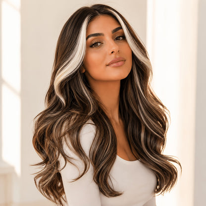 Synthetic Wig Long Heat-Resistant Style, Six Color Choices with 24-Inch Retained Length for Parties