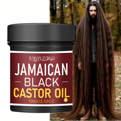 Hair Oil YANYUTONG Jamaican Black Castor 100g Red-Label Jar with Black Screw Lid for Hair and Scalp Application