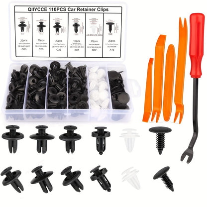 Car Body Fasteners Kit – Snap Rivets, Wing Expansion Screws & Willow Nails, Universal Automotive Retainer Clips for Car Body Panels, Bumpers & Trim (115 / 925 / 928 / 1275 pcs)