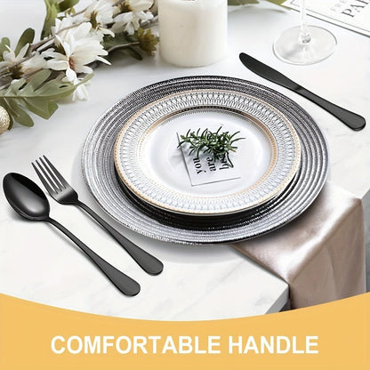 Thirty-Piece Gold-Tone Flatware Set for Six with Five-Piece Place Settings and Fitted Presentation Case