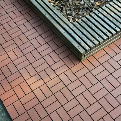 Interlocking Deck Tiles 44-Pack 12"x12" Waterproof Outdoor Patio Tiles – All-Weather PP Material, High Load-Bearing, Easy Snap-Lock Install, Grid Pattern Flooring for Poolside, Balcony, Backyard, Patio & Bathroom