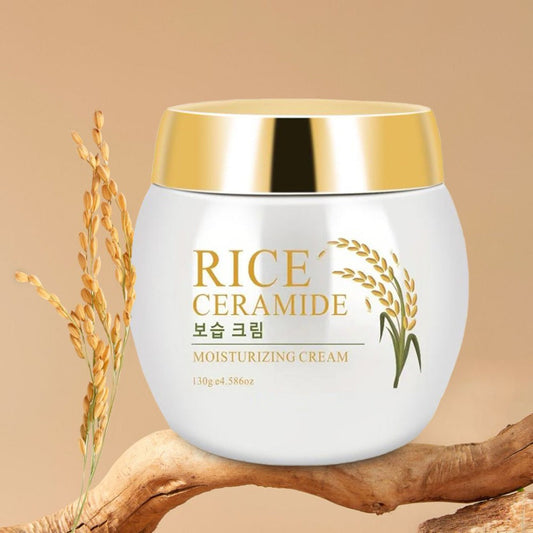 Face Cream Rice Ceramide 130g Formula with Hyaluronic Acid, Glycerin and Day or Night Moisturizing Use