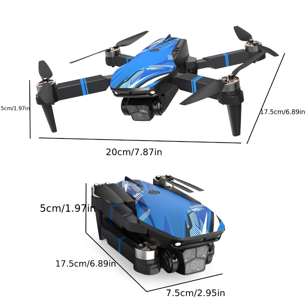 Foldable RC Drone with 2.8-Inch Screen Remote, Dual Cameras and 270-Degree Obstacle Sensor Mode