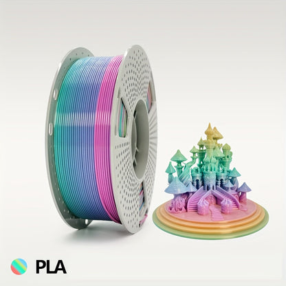 Gryddle PLA Rainbow Filament 1.75mm 0.55LB Color Shift Multicolor Gradient Matte Jelly Crystal Finish Single Extruder FDM Compatible DIY Art Cosplay Gift