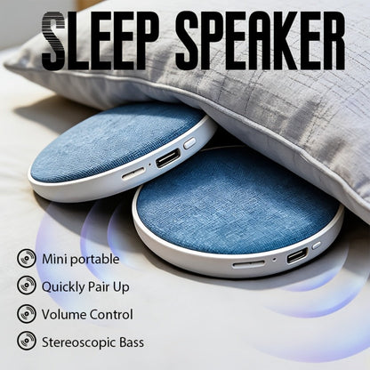 Bone Conduction Pillow Speaker Sleep Headphones Ultra-Thin 11mm Wireless Bluetooth White Noise Machine Bass Stereo TF Card Auto Shut-Off Timer for Side Sleepers Insomnia Relief Relaxation Gift