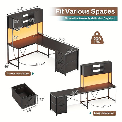 Office Desk shown in the Brown option