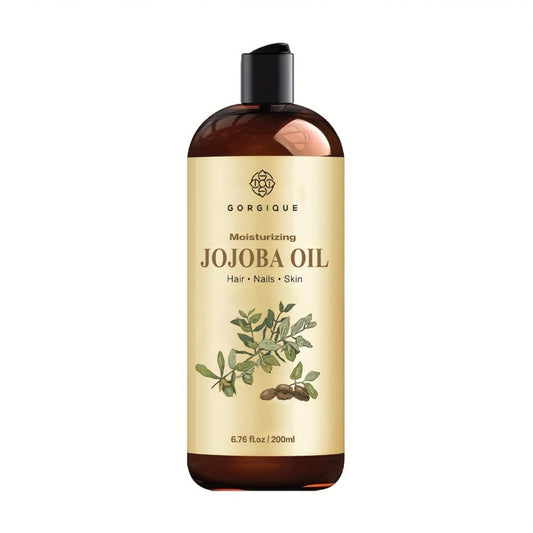 Jojoba Oil for Face Skin & Hair 200ml Cold Pressed Pure — Non-Comedogenic Deep Moisturizing Carrier Oil, Non-Greasy Sebum Balancing Formula, All Skin Types Acne-Prone Sensitive Dry Oily, Men & Women