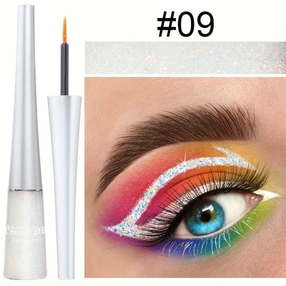 Glitter Liquid Eyeliner Set 16 Colors water-resistant Shimmer Metallic Eye Liner Pen Kit – extended-wear Smudge-Proof Sparkle Eye Makeup